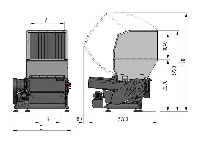 Raptor PowerPUSH Disegno quotato/Layout