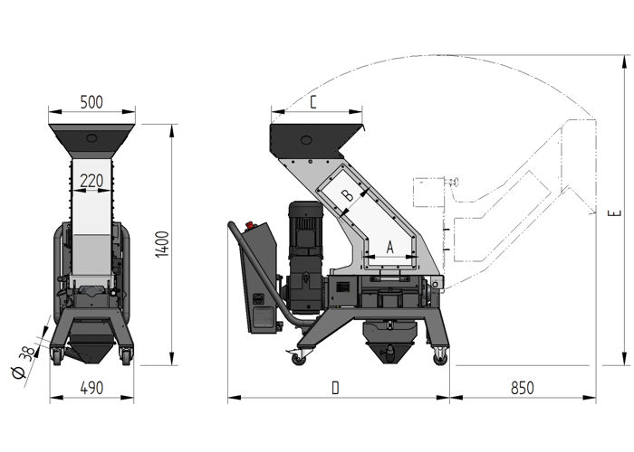 OneCUT PRO Dimensional drawing/layout
