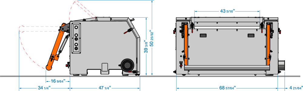 GT1100 Dimensional drawing/layout