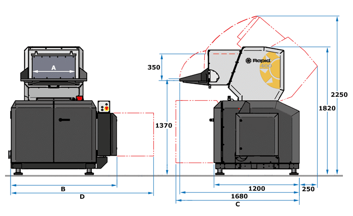 400 "Open-Hearted" Dimensional drawing/layout