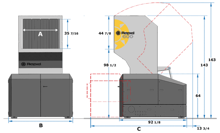 Série 600 “à cœur ouvert” Dimensions