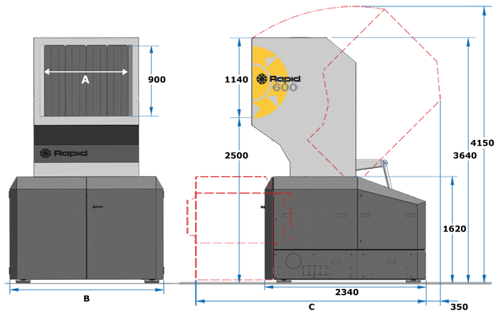 600 "Open-Hearted" Dimensional drawing/layout