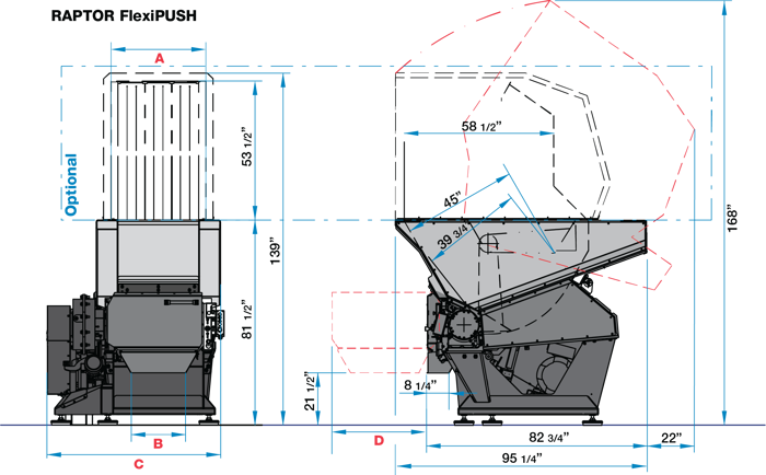 Raptor FlexiPUSH Dimensions